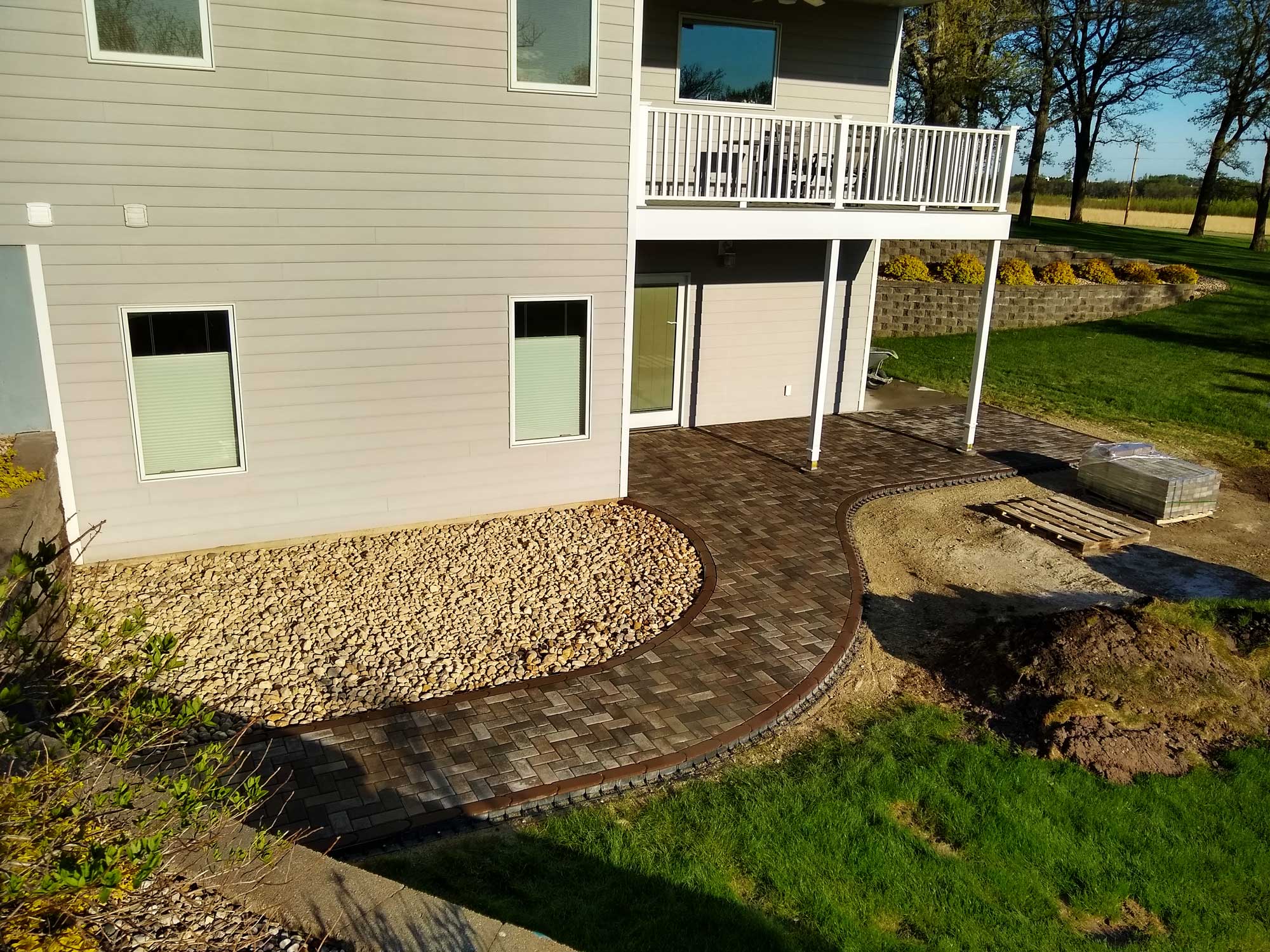 landscaping and patio